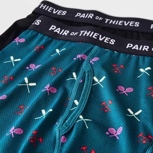 Pair of Thieves Mens Green And Black Super Fit Boxer Briefs 2pk size Small - Picture 4 of 4